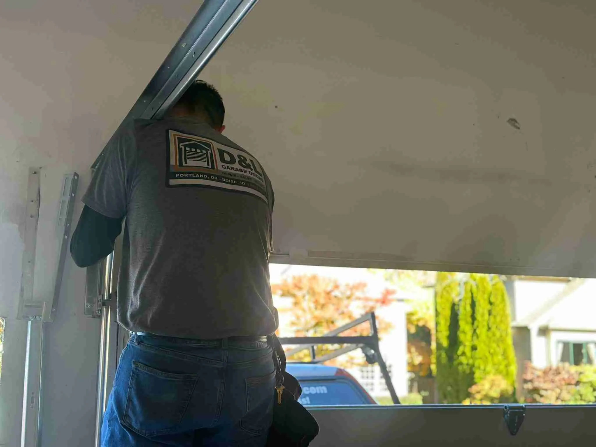 Off-track garage door repair